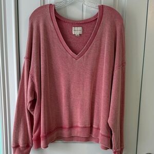 Med AE Oversized Deep V-neck Sweater